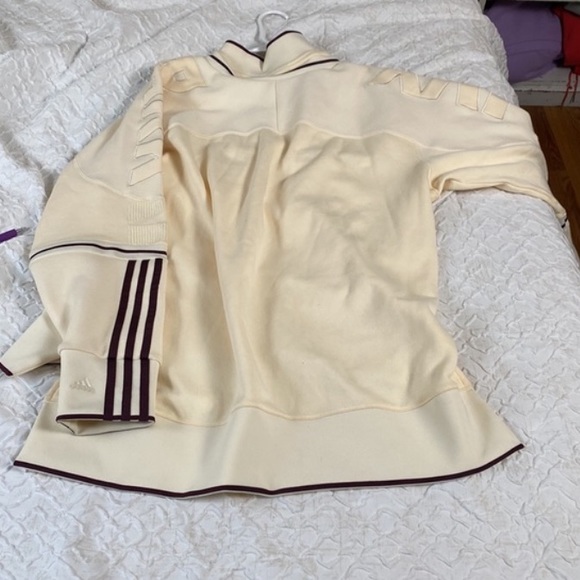 Adidas Ivy Park Sweatshirt Maroon and Ecru Tint - Picture 4 of 5